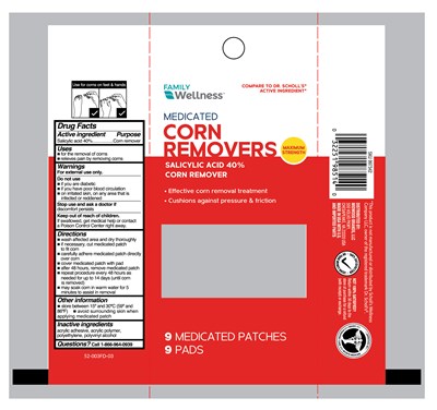 Cello Pack (Family Wellness Corn Removers 9 Ct 52 003fd 03)